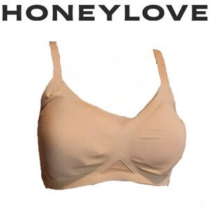 Honeylove Crossover Wire-Free Bra NWT Tan Large